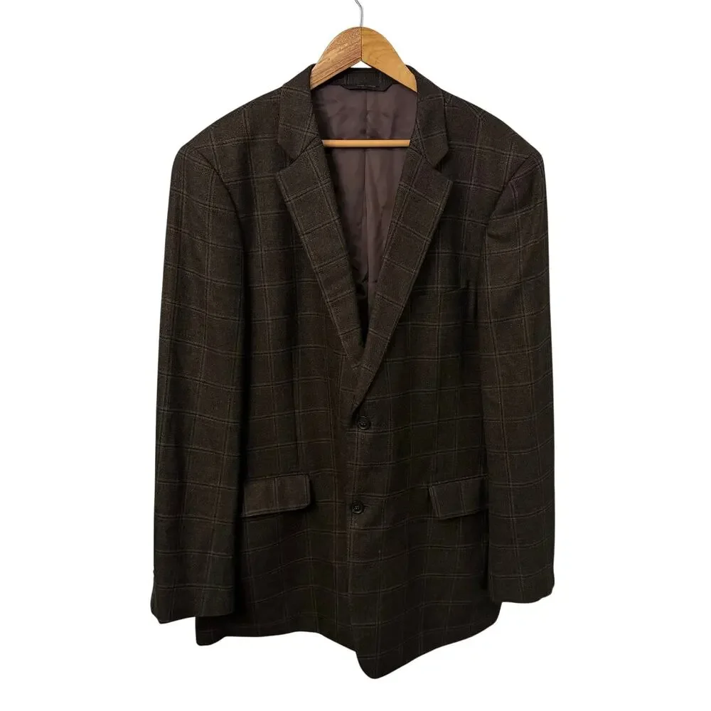 Loro Piana Cashmere Blazer Mens 48 L Brown Windowpane Sport Coat John Nordstrom